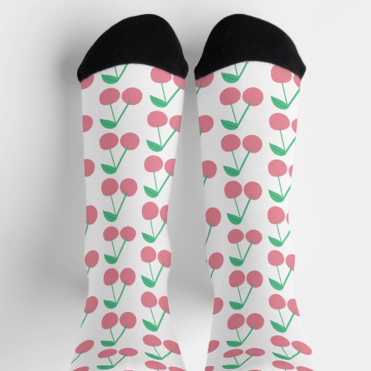 Chaussette Motif du marché des fruits de cerises (Haut)