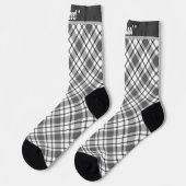 Chaussette motif écossais vert à damiers clair (Gauche)