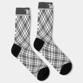 Chaussette motif écossais vert à damiers clair (Droite)