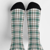 Chaussette motif écossais vert à damiers clair (Haut)