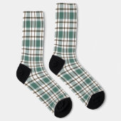 Chaussette motif écossais vert à damiers clair (Droite)
