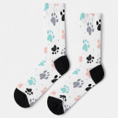 Chaussette Motif empreintes de pattes de chien (Gauche)