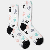 Chaussette Motif empreintes de pattes de chien (Droite)