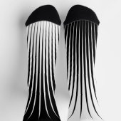 Chaussette Motif en bande blanche et noire très unique (Haut)