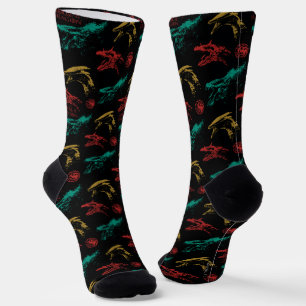 Chaussette Motif en chef Dragon