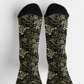 Chaussette Motif ethnique Scandi Boho Mariage noir (Haut)