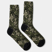 Chaussette Motif ethnique Scandi Boho Mariage noir (Droite)