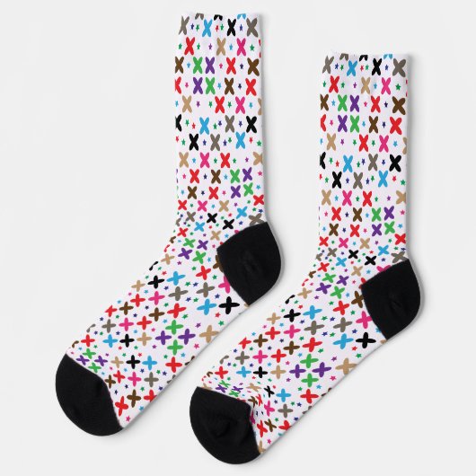 Chaussette Motif étoile multicolore vibrant (Gauche)