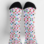 Chaussette Motif étoile multicolore vibrant (Haut)