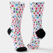 Chaussette Motif étoile multicolore vibrant (Angulaire)