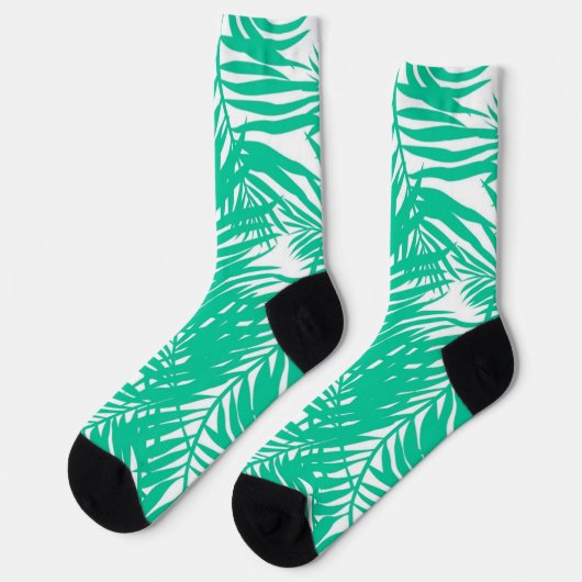 Chaussette motif feuille (Gauche)