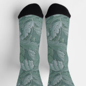 Chaussette Motif feuille d'acanthe bleu sarcelle de William M (Haut)