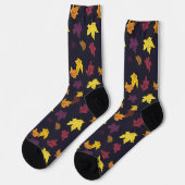 Chaussette Motif Feuille d'automne (Gauche)