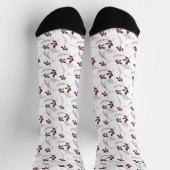 Chaussette Motif Feuille Doodle (Haut)