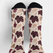 Chaussette Motif feuille multicolore d'automne (Haut)
