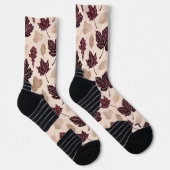 Chaussette Motif feuille multicolore d'automne (Droite)