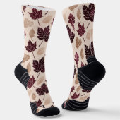 Chaussette Motif feuille multicolore d'automne (Angulaire)
