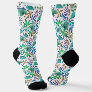 Chaussette Motif feuille tropical