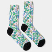 Chaussette Motif feuille tropical (Droite)