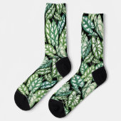 Chaussette Motif Feuille vert tropical (Gauche)