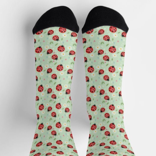 Chaussette Motif Fleur de coccinelle (Haut)