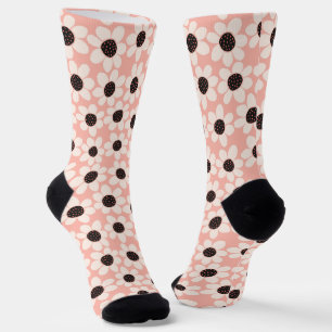 Chaussette Motif Fleur Rose Cute