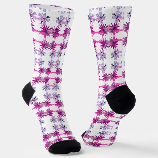 Chaussette Motif FLEURS (Angulaire)