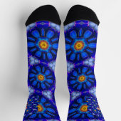 Chaussette Motif Fleurs bleues Abstraites (Haut)