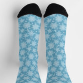 Chaussette Motif flocon de neige bleu (Haut)
