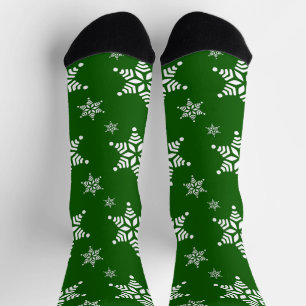 Chaussette Motif flocon de neige, Flocons de neige blancs, Ne
