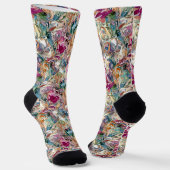 Chaussette Motif floral baroque (Angulaire)
