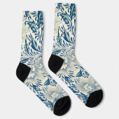 Chaussette Motif Floral bleu Antique Design asiatique (Droite)