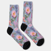 Chaussette Motif floral brodé (Droite)