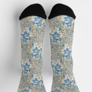 Chaussette Motif floral de géranium sauvage Art nouveau vinta