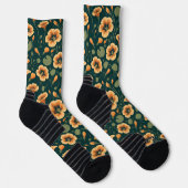Chaussette Motif floral de Nasturtium actif (Droite)