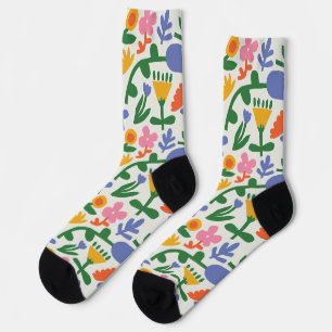 Chaussette Motif floral de printemps amusant