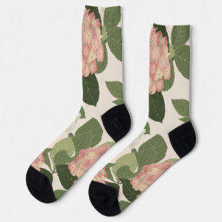 Chaussette Motif floral d'hortensia vintage
