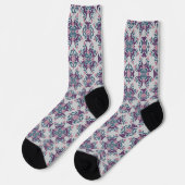 Chaussette Motif floral Ikat coloré (Gauche)