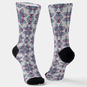 Chaussette Motif floral Ikat coloré