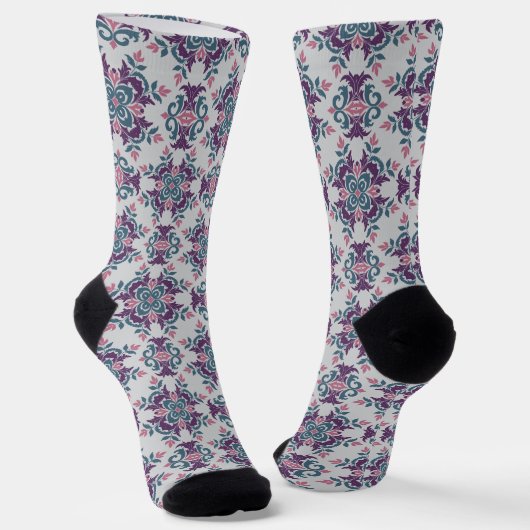 Chaussette Motif floral Ikat coloré (Angulaire)