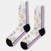 Chaussette Motif floral pastel (Gauche)