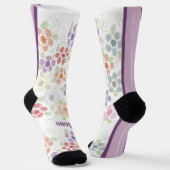 Chaussette Motif floral pastel (Angulaire)