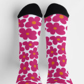 Chaussette Motif floral rose (Haut)