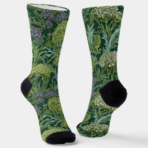 Chaussette Motif floral sans couture de style William Morris