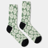 Chaussette Motif floral - Vert (Droite)