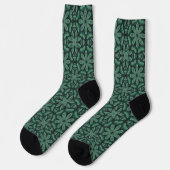 Chaussette Motif floral vert (Gauche)