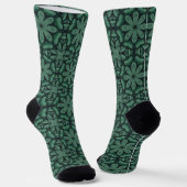 Chaussette Motif floral vert (Angulaire)