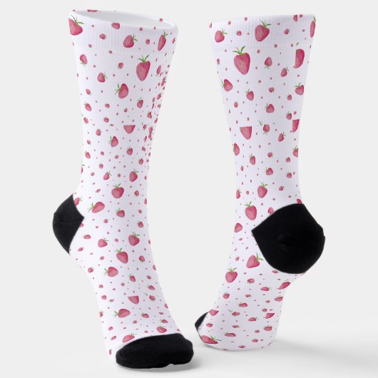 Chaussette Motif fraise (Angulaire)