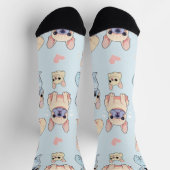 Chaussette Motif français mignon Bulldog Pastel (Haut)