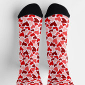 Chaussette Motif Fun Red Hearts (Haut)